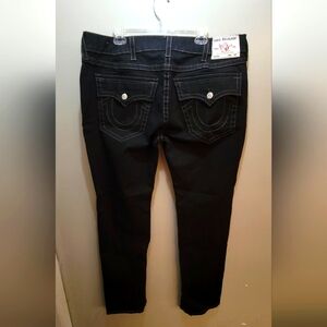 True Religion Men's Ricky Relaxed Straight Jeans World Tour - Black size 44x34